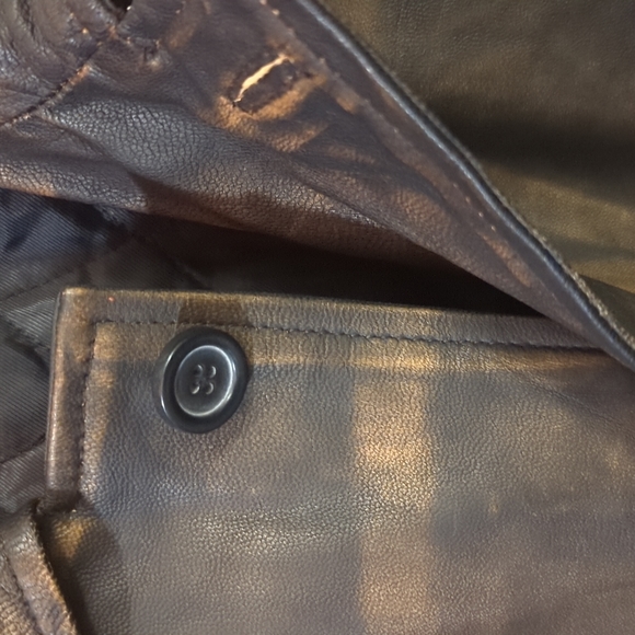 Distressed Brown Real Cowhide Leather Jacket - Picture 3 of 7